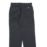 DICKIES Mens Cotton Blend Black Regular Straight Trousers W30 L31 Workwear