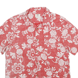 VANS Mens Red & White Floral Short Sleeve Shirt M Cotton Blend Summer Casual