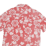 VANS Mens Red & White Floral Short Sleeve Shirt M Cotton Blend Summer Casual
