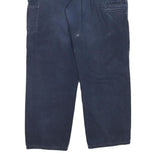CARHARTT Mens Cotton Blend Blue Regular Straight Trousers W38 L32 Workwear Zip