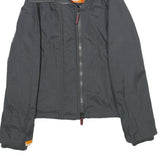 SUPERDRY Womens Black Nylon Zip Jacket S Casual Lightweight Design