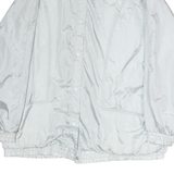 HABAND Mens White Lightweight Zip Jacket XL Polyester Plain Casual Outerwear