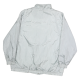 HABAND Mens White Lightweight Zip Jacket XL Polyester Plain Casual Outerwear