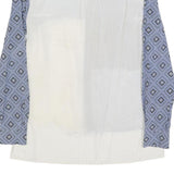 HOBBS LONDON Womens Blue & White Patterned Shirt S Long Sleeve Classic Collar