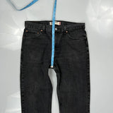 505 Levis Jeans - 36W 30L Black Cotton
