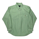 Ralph Lauren Striped Shirt - XL Green Cotton