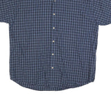 WRANGLER Mens Blue Check Shirt XL Cotton Blend Casual Summer Button Shirt