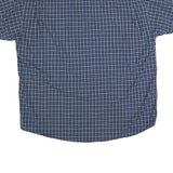 WRANGLER Mens Blue Check Shirt XL Cotton Blend Casual Summer Button Shirt