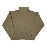 Russell Athletic 1/4 Zip - Large Beige Cotton