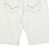 GREEN COAST Mens Shorts White Casual M W32 Cotton Blend Straight Fit Pockets