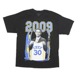 AUTHENTIC Mens Black Blue Yellow Graphic T-Shirt XL Short Sleeve Round Neck 2009