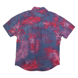 LEVI'S Mens Blue & Red Cotton Blend Printed Shirt XL Casual Short Sleeve Summer