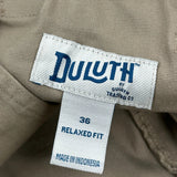 Flex Fire Hose Duluth Cargo Shorts - 36W 13L Khaki Cotton