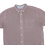 TOMMY HILFIGER Mens Red & White Check Shirt XL Button Down Collar Casual