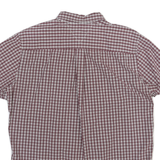 TOMMY HILFIGER Mens Red & White Check Shirt XL Button Down Collar Casual
