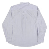 TOMMY HILFIGER Mens Blue & White Striped Shirt 2XL Classic Cotton Button-Down