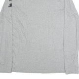 NIKE Mens Grey Purdue Long Sleeve Crew Neck T-Shirt XL Cotton Sportswear