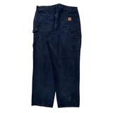 Carhartt Carpenter Trousers - 36W 32L Dark Wash Cotton