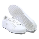 LACOSTE Straightset Womens Lace-Up Trainers White Leather UK 6.5 Casual