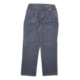 Mens Regular Fit Straight Blue Denim Cotton Blend Jeans W28 L28 Zip Closure