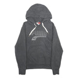 PUMA Womens Grey Hoodie UK 14 Cotton Blend Pullover Hooded Sweatshirt