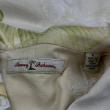 Tommy Bahama Floral Hawaiian Shirt - XL Green Silk