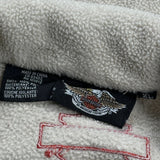 Motorcycle Harley Davidson Fleece Jacket - XL Cream Polyester
