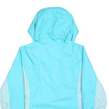 COLUMBIA Womens Blue & Light Blue Zip Jacket L Polyester Outdoor Lightweight