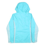 COLUMBIA Womens Blue & Light Blue Zip Jacket L Polyester Outdoor Lightweight