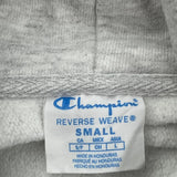 Reverse Weave Champion Hoodie - Small Gray Cotton