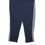 ADIDAS Mens Joggers Navy Blue & White L W30 L32 Slim Tapered 3-Stripe Design