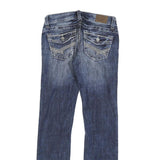 BKE Womens Slim Blue Denim Jeans W26 L30 Zip Cotton Blend Stylish Pocket