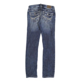 BKE Womens Slim Blue Denim Jeans W26 L30 Zip Cotton Blend Stylish Pocket