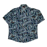 Unbranded Short Sleeve Shirt - XL Blue Cotton