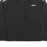 ADIDAS Womens Black & White Track Jacket XL Polyester Blend Zip Casual