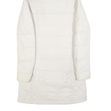 COLUMBIA Womens White Quilted Long Sleeve Zip Jacket S Polyester Warm Outdoor