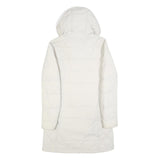 COLUMBIA Womens White Quilted Long Sleeve Zip Jacket S Polyester Warm Outdoor