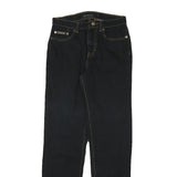 CALVIN KLEIN JEANS Womens Black Regular Straight Denim Jeans W26 L29 Zip Cotton