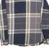 LEVI'S Mens Blue Brown Grey Checked Shirt M Cotton Blend Casual Long Sleeve