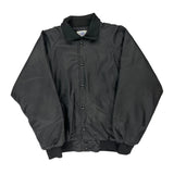 Excavating Unbranded Graphic Bomber Jacket - Large Black Polyester