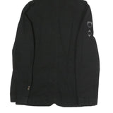 BIG BADDHA Mens Black Coach Jacket S Hooded Zip Closure Cotton Blend Plain