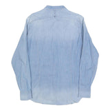 G-STAR Mens Blue Denim Shirt L Button Pocket Casual Long Sleeve Cotton Blend