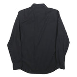 CALVIN KLEIN Mens Black Shirt S Cotton Blend Classic Button Down Casual