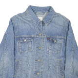 LEVI'S Womens Blue Denim Jacket S Cotton Blend Button Closure Classic Fit Casual