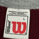 Blank Wilson Sweatshirt - Large Burgundy Cotton Blend