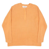 TOMMY HILFIGER Womens Orange Plain Pullover Basic Knit Jumper XL Cotton Blend