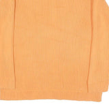 TOMMY HILFIGER Womens Orange Plain Pullover Basic Knit Jumper XL Cotton Blend