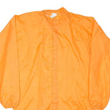 Mens Orange Plain Polyester Jacket L Regular Classic Long Sleeve Zip Collar