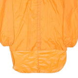 Mens Orange Plain Polyester Jacket L Regular Classic Long Sleeve Zip Collar