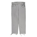 501 Levis Jeans - 32W UK 12 Grey Cotton